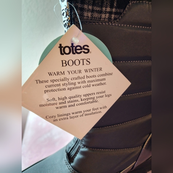totes Lexi Women's Waterproof Snow Boots Pewter Size 7 - Picture 9 of 14